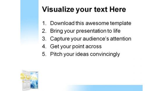 Door To Opportunity Success PowerPoint Themes And PowerPoint Slides 0711
