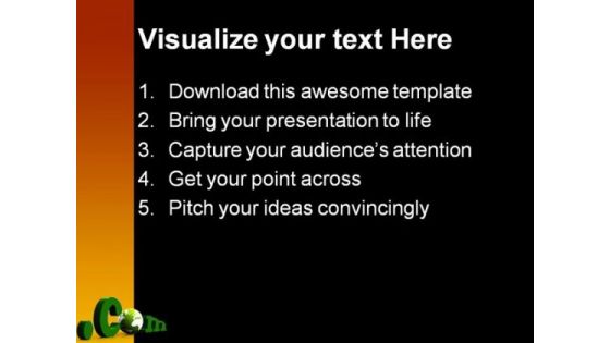 Dot Com With Globe Computer PowerPoint Themes And PowerPoint Slides 0211