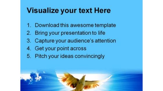 Dove Animals Nature PowerPoint Template 1010