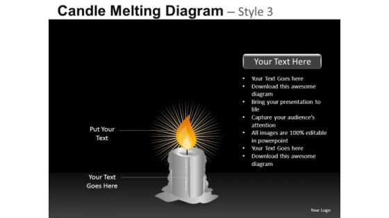 Download Burning Candle PowerPoint Templates