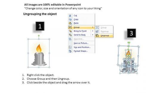 Download Burning Candle PowerPoint Templates