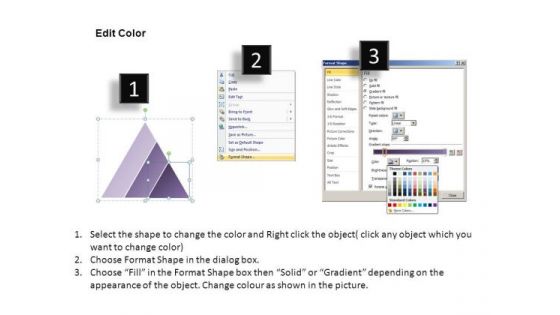 Download Editable PowerPoint Pyramid Slides With Diagonal Layers