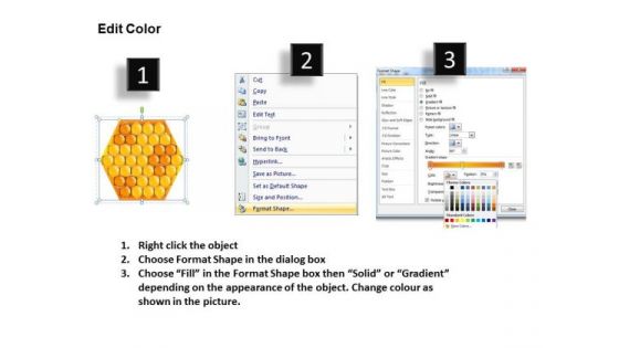 Download Hexagonal Combs PowerPoint Templates Hexagon Ppt Slides