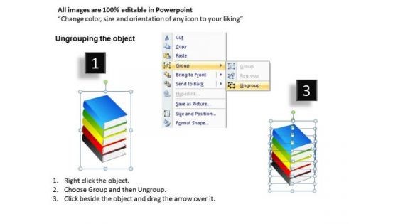 Download Stacked Books PowerPoint Ppt Slides
