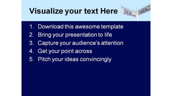 Dream Vision Metaphor PowerPoint Themes And PowerPoint Slides 0611