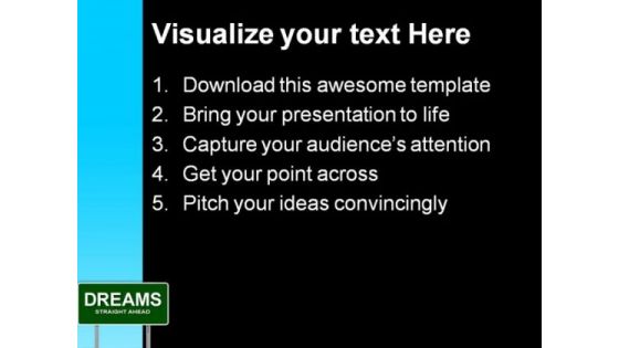 Dreams Metaphor PowerPoint Themes And PowerPoint Slides 0811