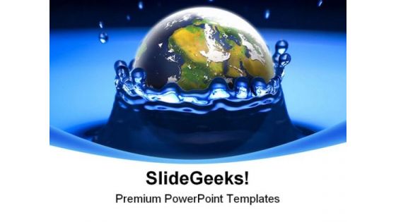 Drop Earth PowerPoint Backgrounds And Templates 1210