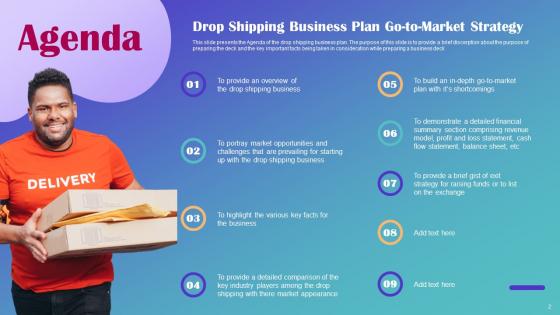 Drop Shipping Business Plan Go To Market Strategy