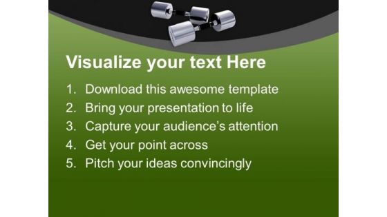 Dumbbells For Health Fitness PowerPoint Templates Ppt Backgrounds For Slides 0213