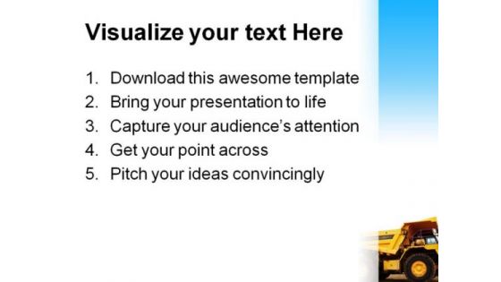 Dump Truck Travel PowerPoint Themes And PowerPoint Slides 0411