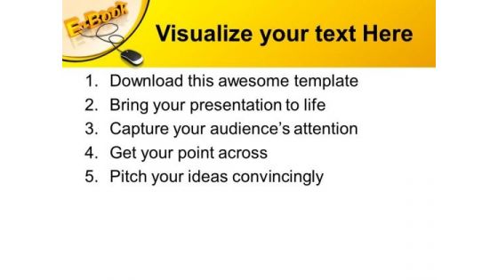 E Book With Computer Mouse PowerPoint Templates And PowerPoint Themes 0712