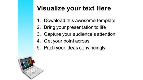 E Commerce Laptop And Credit Card Internet PowerPoint Templates And PowerPoint Themes 1012
