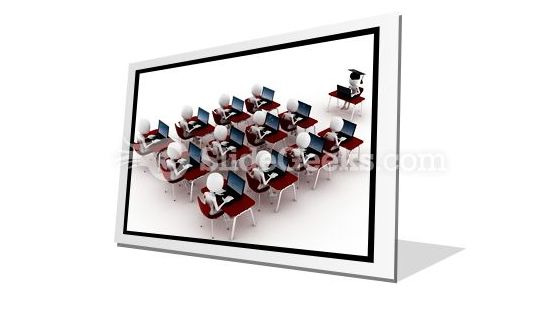 E Learning Education PowerPoint Icon F