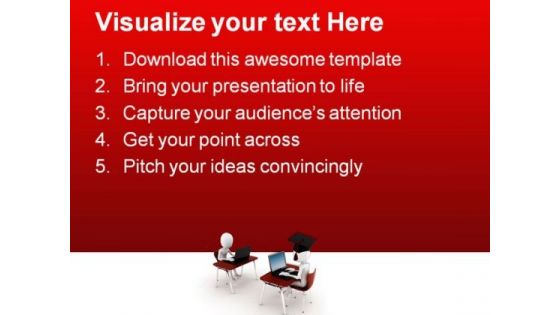 E Learning With People Computer PowerPoint Templates And PowerPoint Backgrounds 0311