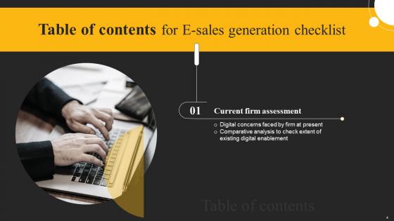 E Sales Generation Checklist Ppt PowerPoint Presentation Complete Deck With Slides