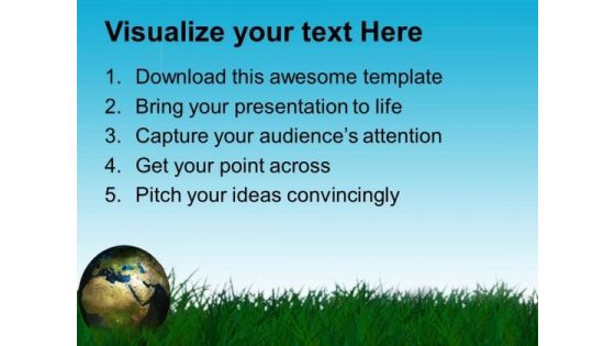 Earth And Blue Sky Nature Theme PowerPoint Templates Ppt Backgrounds For Slides 0813