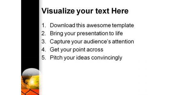 Earth And Flowing Bricks Globe PowerPoint Themes And PowerPoint Slides 0511
