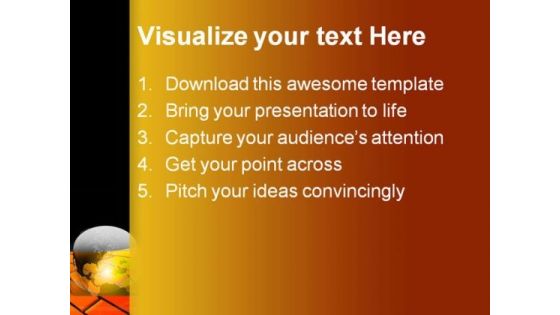 Earth And Flowing Bricks Globe PowerPoint Themes And PowerPoint Slides 0511