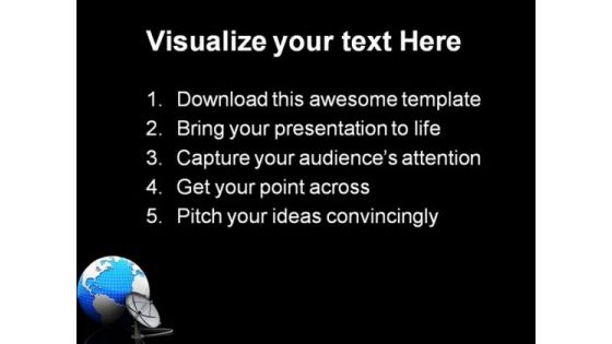 Earth And Satellite Antenna Technology PowerPoint Themes And PowerPoint Slides 0411
