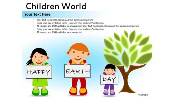 Earth Day Kids PowerPoint Ppt Templates