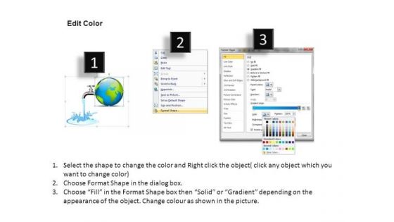Earth Drop Water Tap PowerPoint Slides And Ppt Diagram Templates