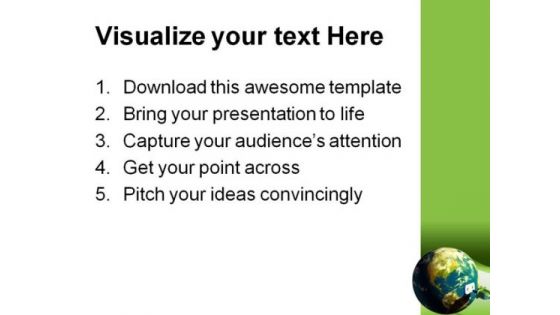 Earth Energy Global PowerPoint Template 0810