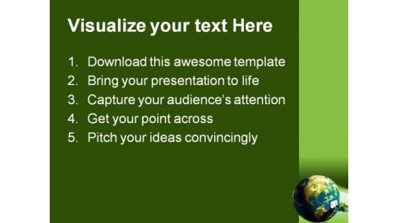 Earth Energy Global PowerPoint Template 0810