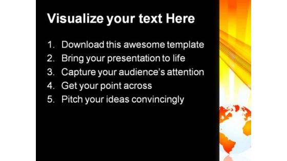 Earth Globe Illustration Global PowerPoint Themes And PowerPoint Slides 0211