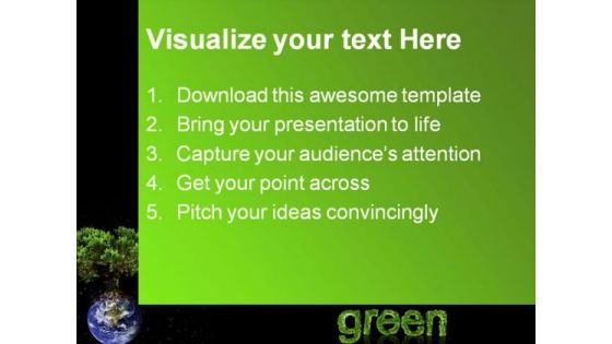 Earth Green Tree Nature PowerPoint Templates And PowerPoint Backgrounds 0611