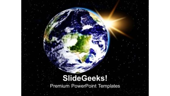 Earth In Universe Geographical PowerPoint Templates And PowerPoint Themes 0812