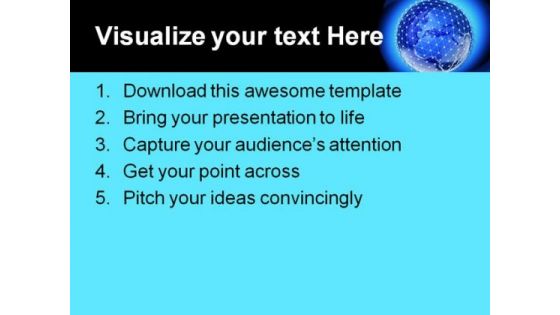 Earth Network Global PowerPoint Themes And PowerPoint Slides 0411