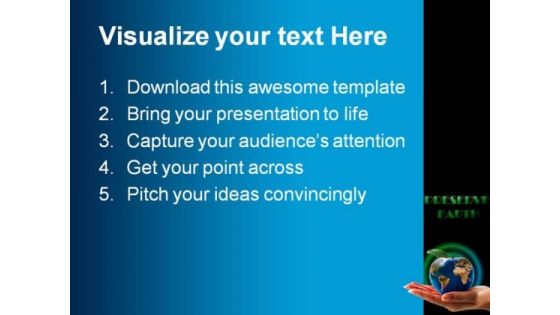 Earth People PowerPoint Template 0610