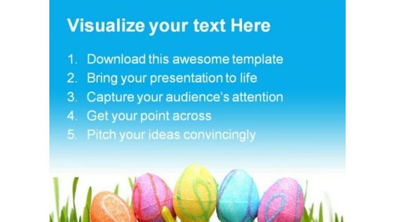 Easter Eggs Religion PowerPoint Template 0610