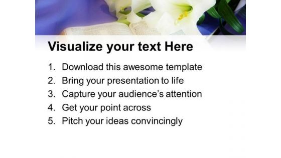 Easter Lily And Bible Christian PowerPoint Templates And PowerPoint Themes 0712