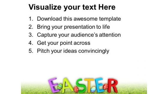 Easter Wishes With Rainbow Colored Background PowerPoint Templates Ppt Backgrounds For Slides 0313