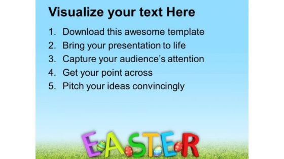 Easter Wishes With Rainbow Colored Background PowerPoint Templates Ppt Backgrounds For Slides 0313