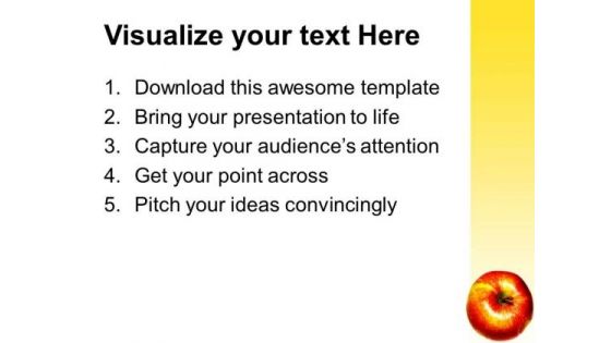 Eat An Apple A Day And Be Healthy PowerPoint Templates Ppt Backgrounds For Slides 0613