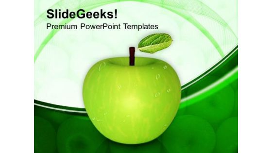 Eat An Apple And Be Healthy PowerPoint Templates Ppt Backgrounds For Slides 0413