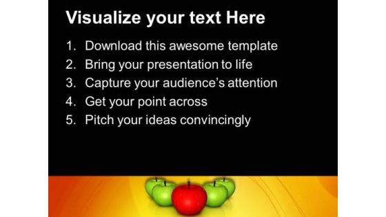 Eat Apple And Be Healthy PowerPoint Templates Ppt Backgrounds For Slides 0513