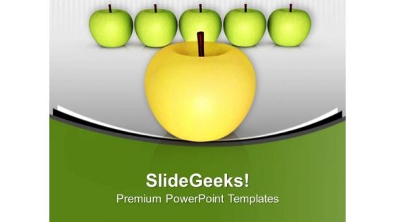 Eat Apples And Become Healthy PowerPoint Templates Ppt Backgrounds For Slides 0513