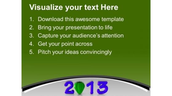 Eat Vegetable This New Year PowerPoint Templates Ppt Backgrounds For Slides 0513