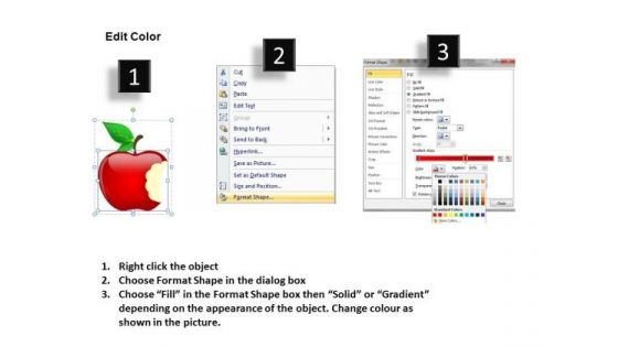 Eating Market Share Business PowerPoint Slides And Apple PowerPoint Images