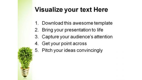 Eco Tree Lightbulb Environment PowerPoint Themes And PowerPoint Slides 0411