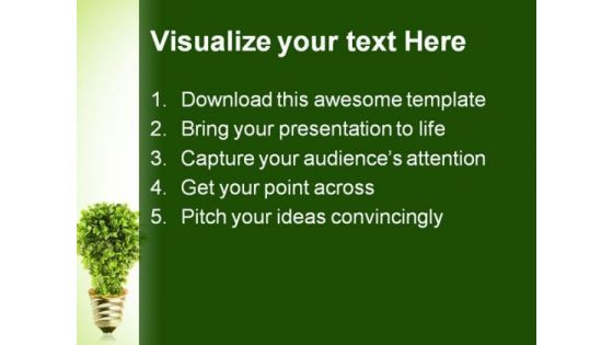 Eco Tree Lightbulb Environment PowerPoint Themes And PowerPoint Slides 0411