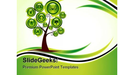 Ecology Tree Environment PowerPoint Themes And PowerPoint Slides 0811