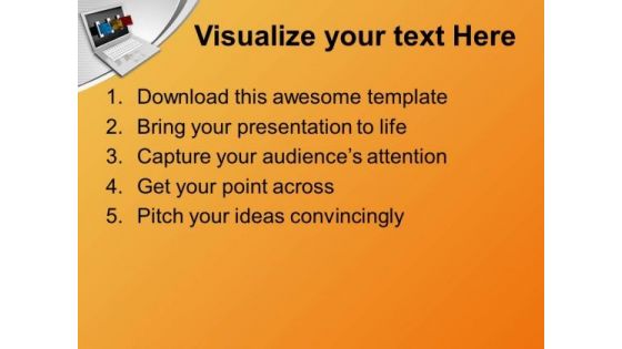 Ecommerce Laptop And Credit Card Internet PowerPoint Templates Ppt Backgrounds For Slides 0213
