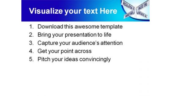 Economy Signpost Metaphor PowerPoint Themes And PowerPoint Slides 0811