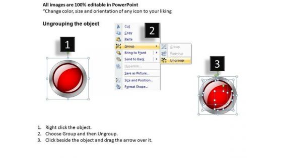 Edit 3 Stage Process Flow With Round Boxes PowerPoint Slides And Ppt Diagram Templates