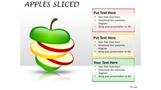 Edit Download Apples Sliced PowerPoint Slides And Ppt Diagram Templates