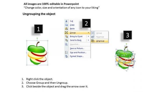 Edit Download Apples Sliced PowerPoint Slides And Ppt Diagram Templates